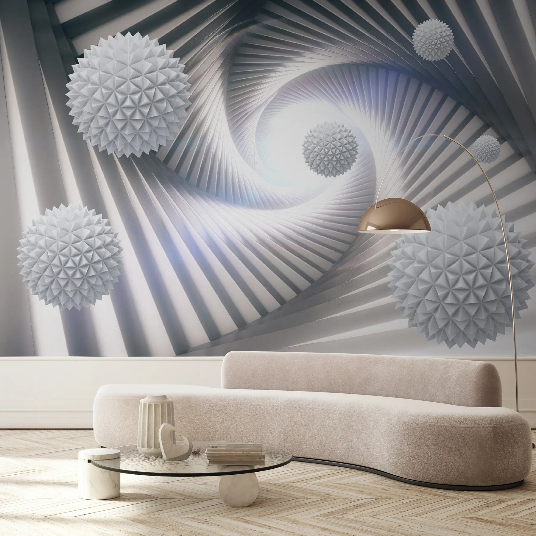 τοιχογραφίες Τρισδιάστατο τούνελ και σφαίρες u03120