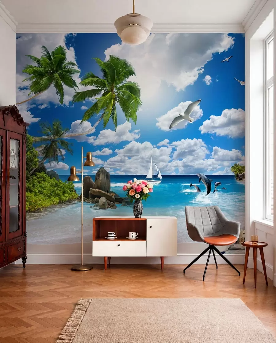 τοιχογραφίες Νησί Paradise Island u06969