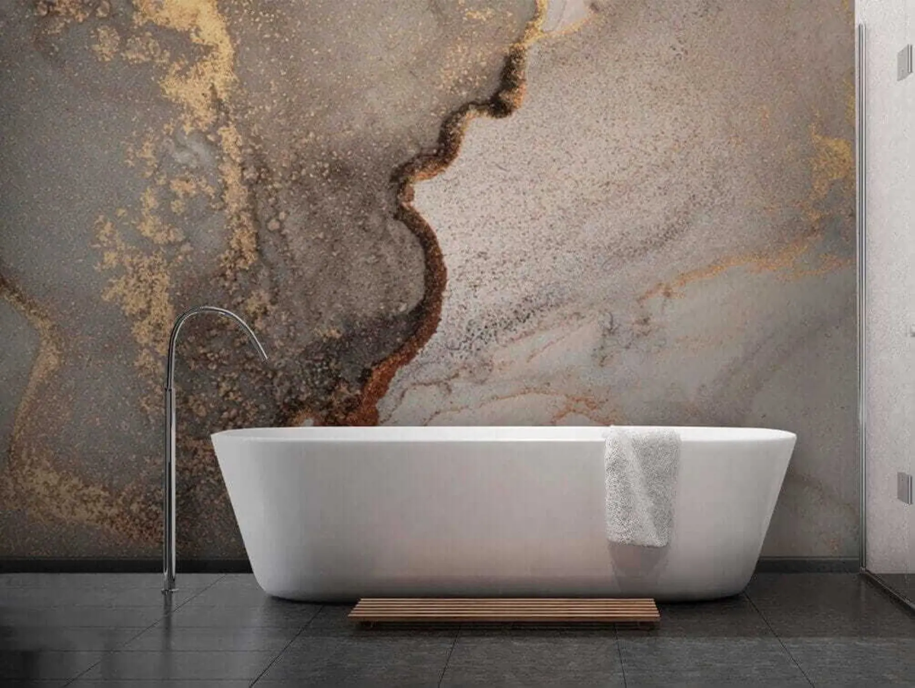 τοιχογραφίες Γκρίζο υγρό u08653