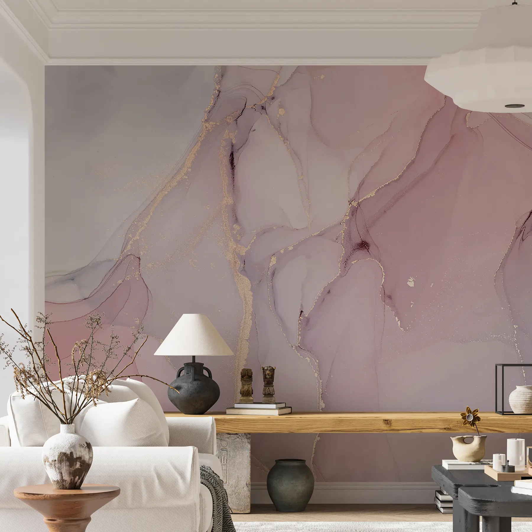 τοιχογραφίες Ροζ υγρό u10293