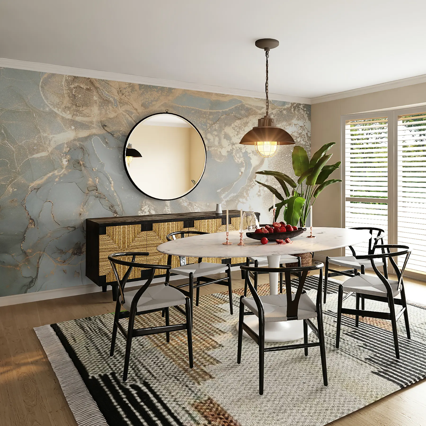 τοιχογραφίες Γκρι και κίτρινο μάρμαρο u17492