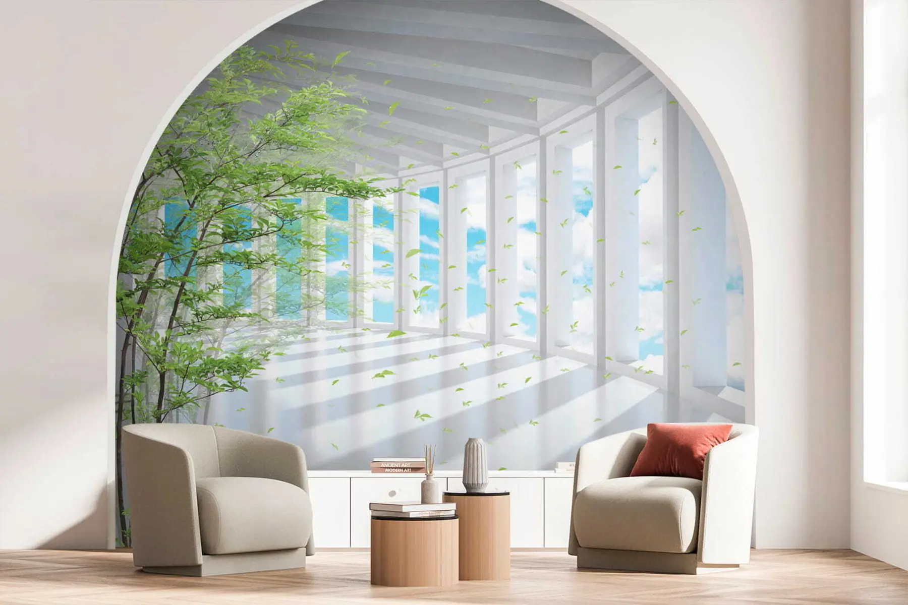 τοιχογραφίες Σήραγγα με θέα στα σύννεφα u29922