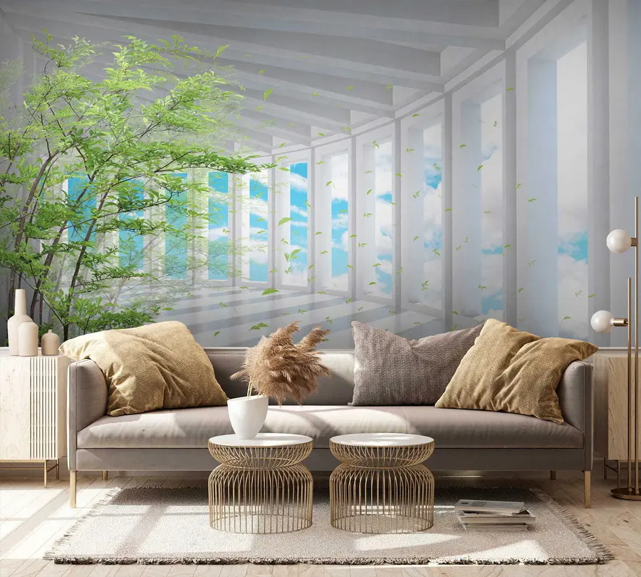 τοιχογραφίες Σήραγγα με θέα στα σύννεφα u29922