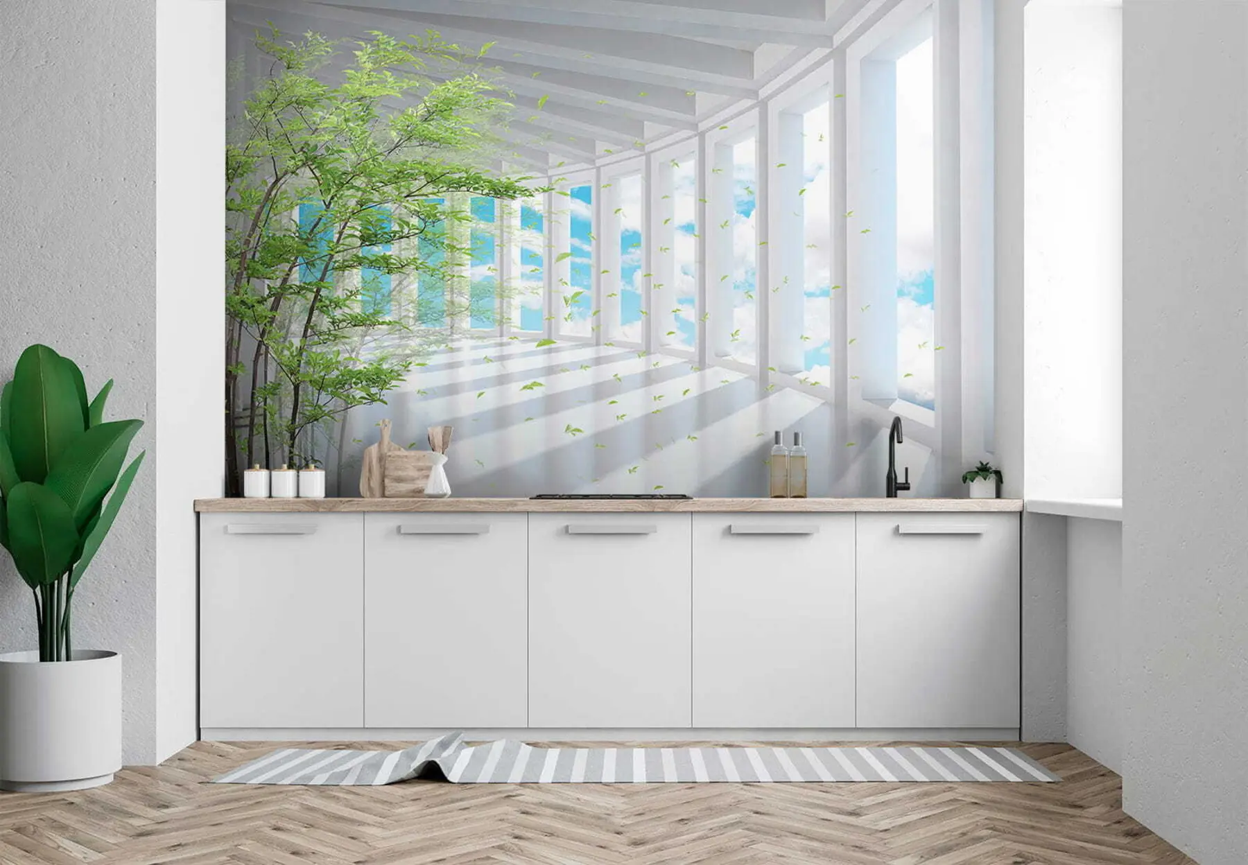 τοιχογραφίες Σήραγγα με θέα στα σύννεφα u29922