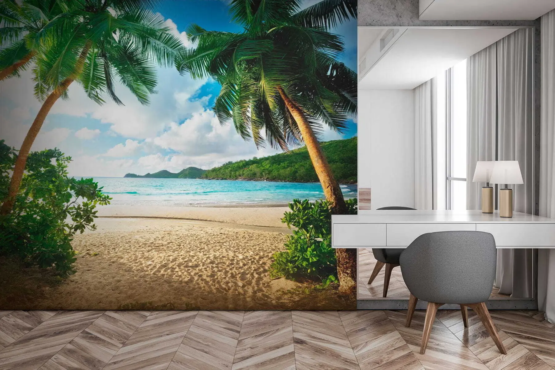 τοιχογραφίες Ξεκουραστείτε κάτω από τους φοίνικες u53753