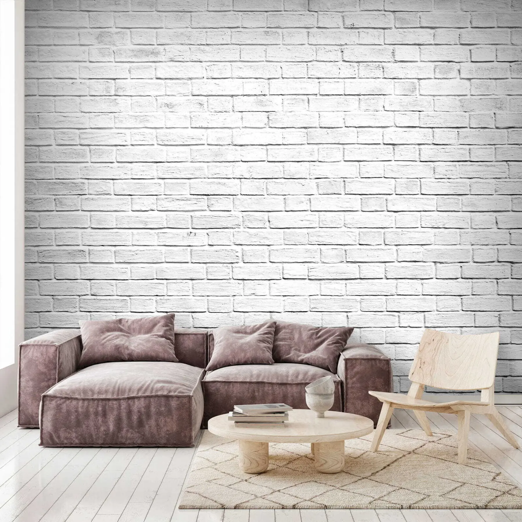 τοιχογραφίες Λευκός τοίχος από τούβλα u54004