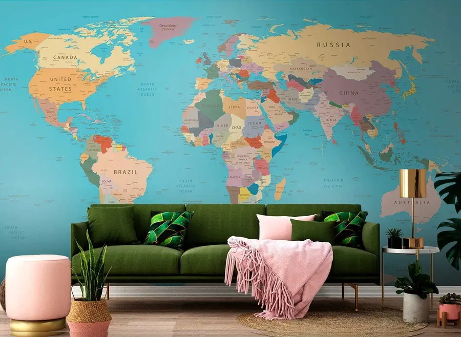 τοιχογραφίες Παγκόσμιος χάρτης u57440