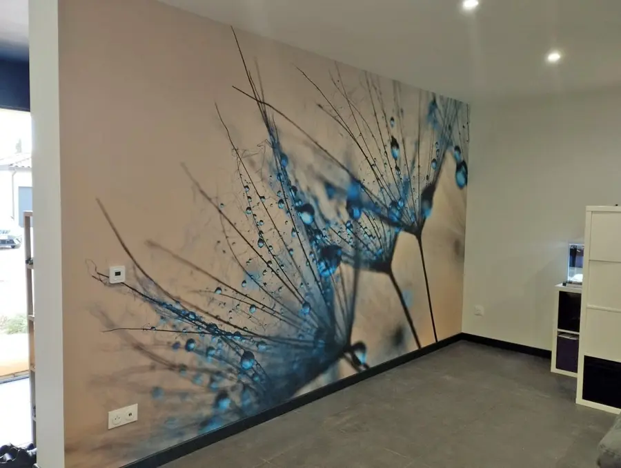 τοιχογραφίες Πικραλίδες με σταγόνες νερού u57557