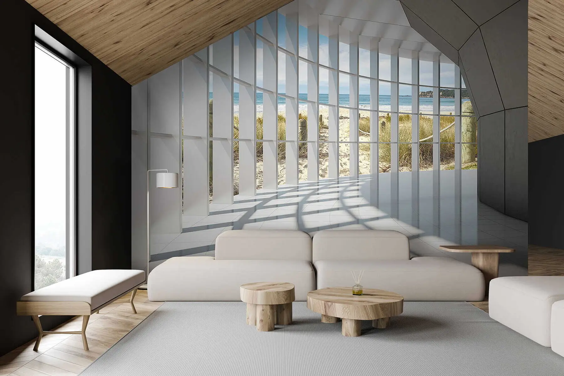 τοιχογραφίες 3D διάδρομος με θέα στη θάλασσα u70513