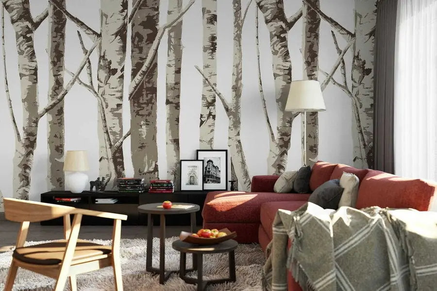 τοιχογραφίες Δέντρα σημύδας u58970