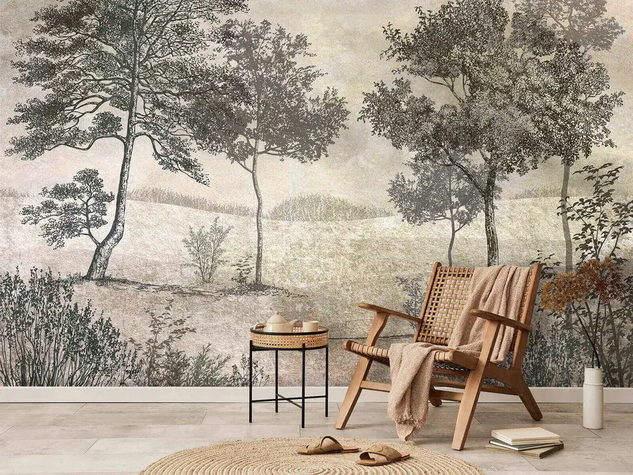 τοιχογραφίες Vintage δέντρα u80030