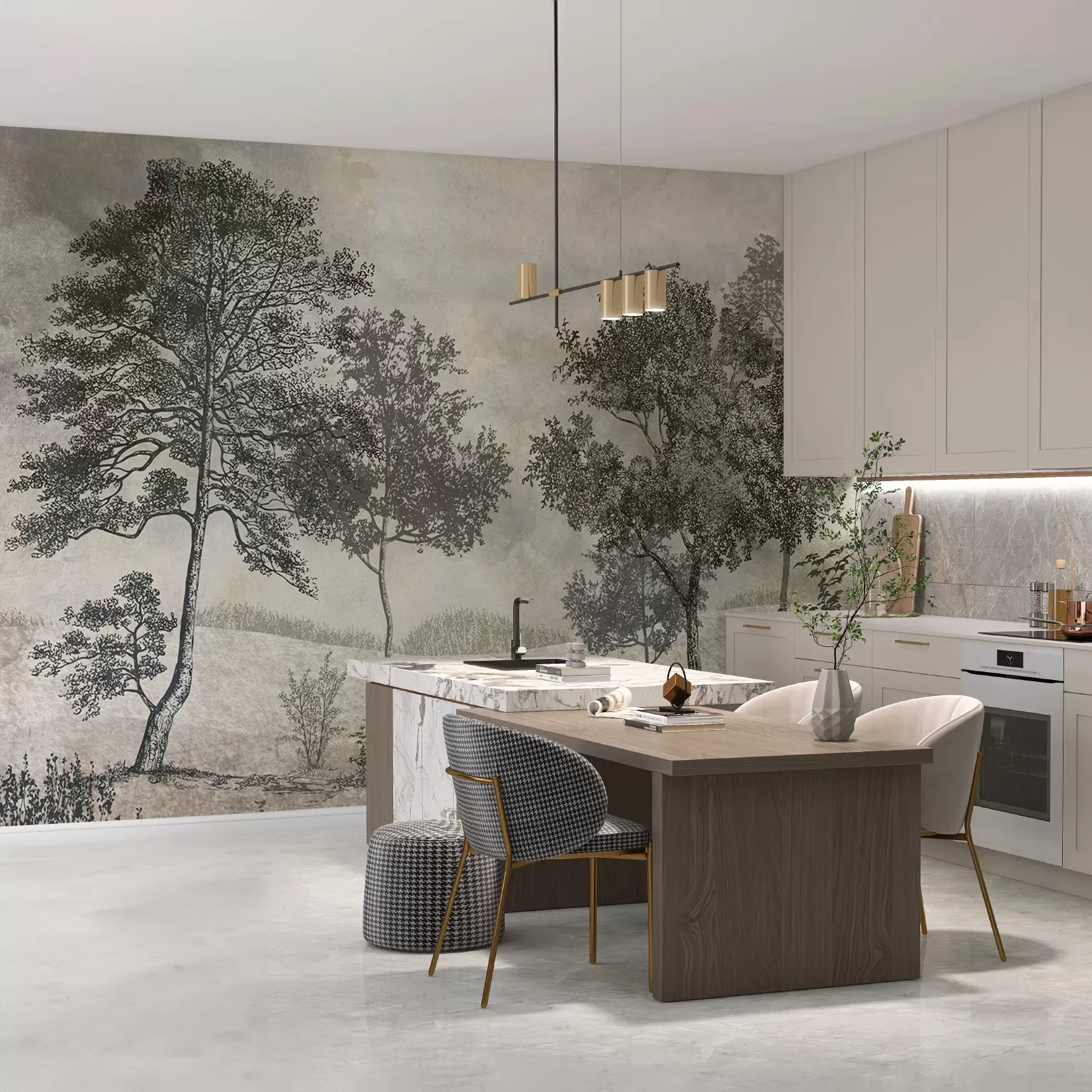 τοιχογραφίες Vintage δέντρα u80030