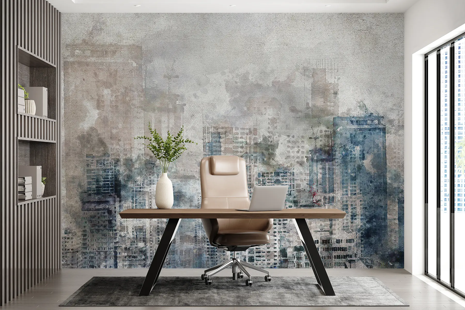 τοιχογραφίες Ακουαρέλα πόλης, καμβάς u20070