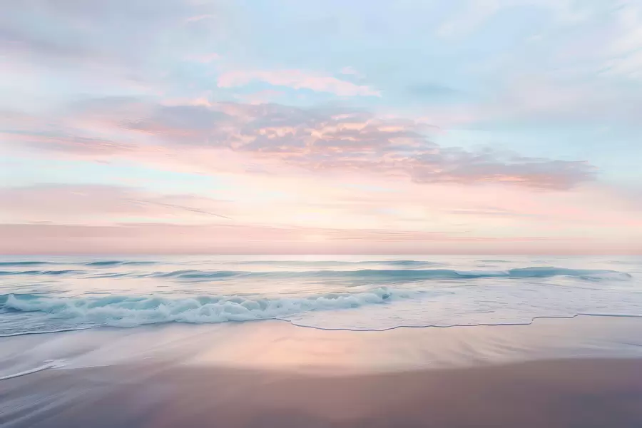 τοιχογραφίες Απαλό ανάχωμα δίπλα στη θάλασσα w07935