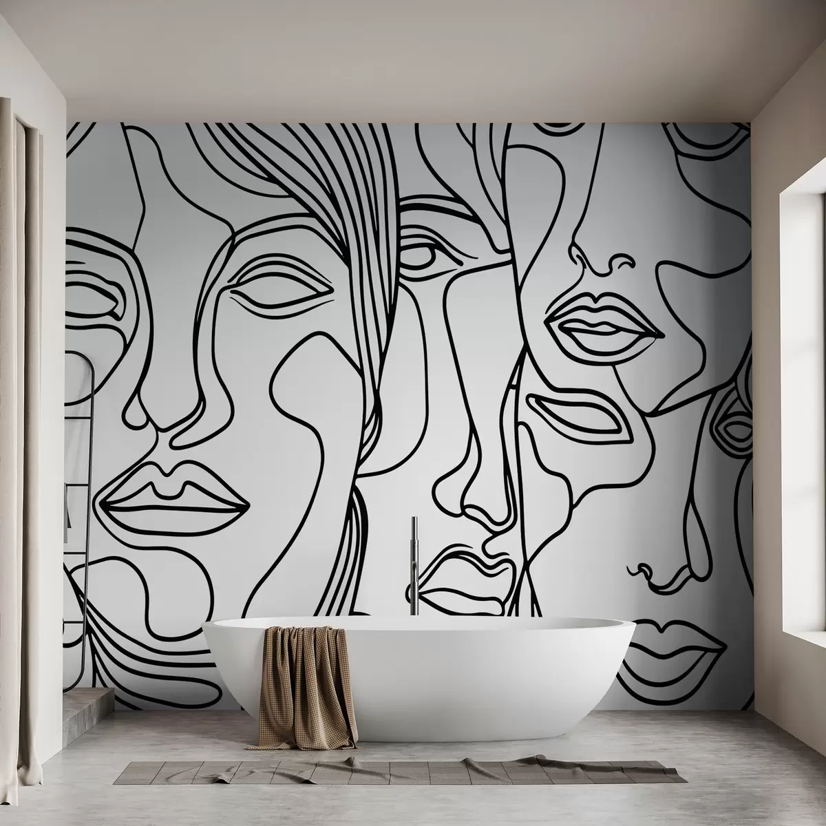 τοιχογραφίες Αφηρημένα πρόσωπα w08060