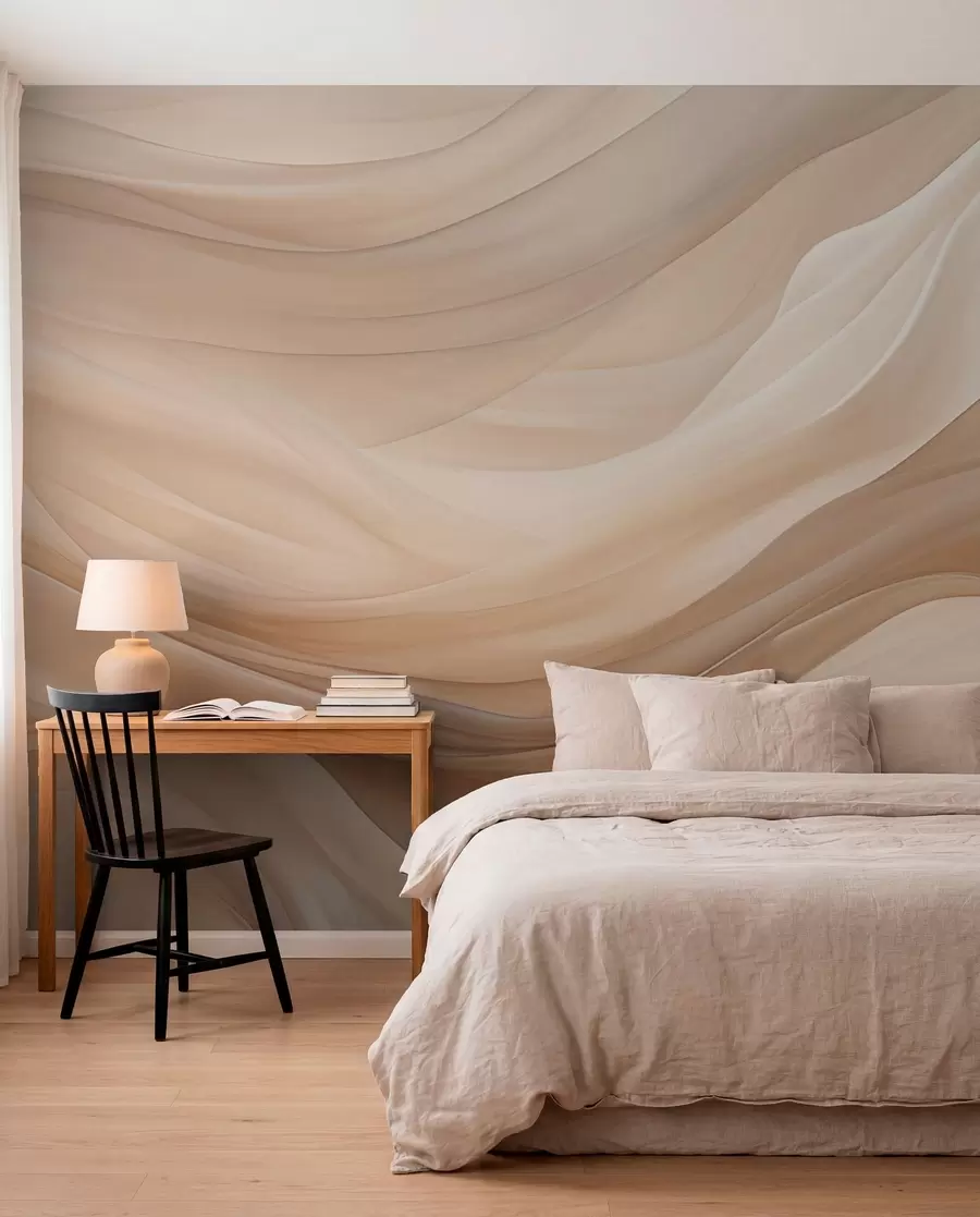 τοιχογραφίες Λεπτό μπεζ φόντο w01641