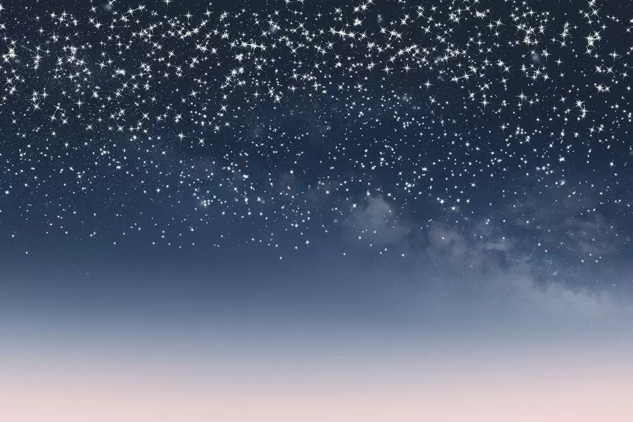 τοιχογραφίες Έναστρος νυχτερινός ουρανός, ροζ διαβάθμιση, κοσμικό, αστερισμοί w01797