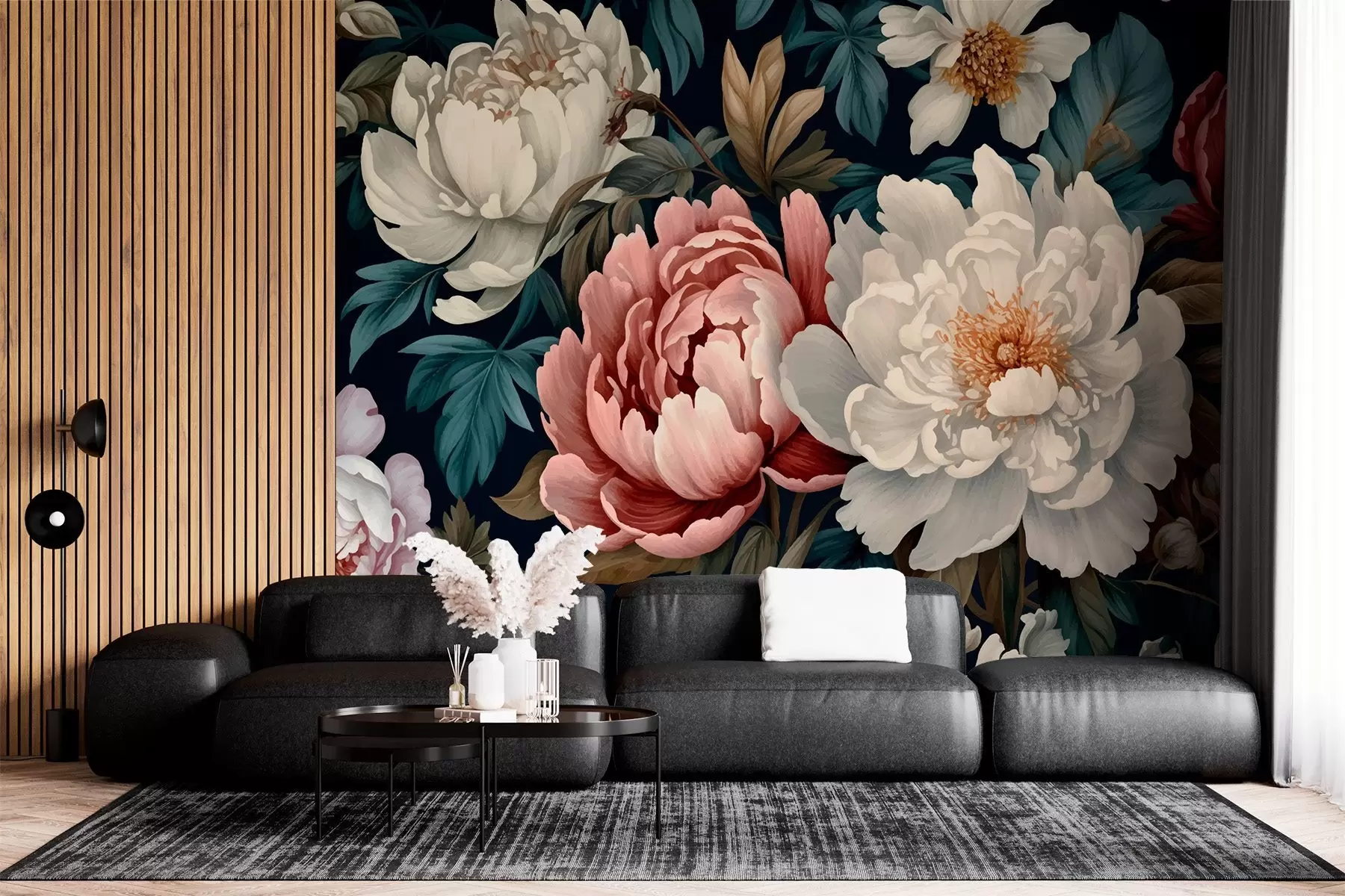 τοιχογραφίες Παιώνιες w01845