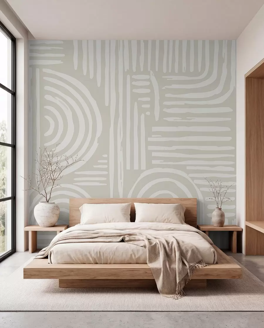 τοιχογραφίες Boho σχέδιο σε απαλά χρώματα w01919
