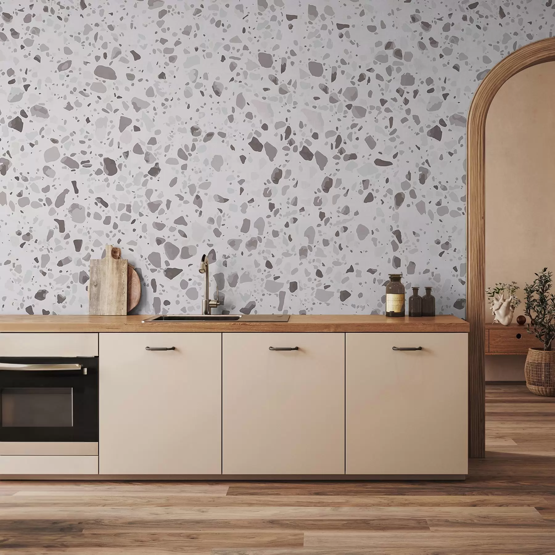 τοιχογραφίες Κομψός σχεδιασμός με διάστικτη υφή επιφάνειας u99669