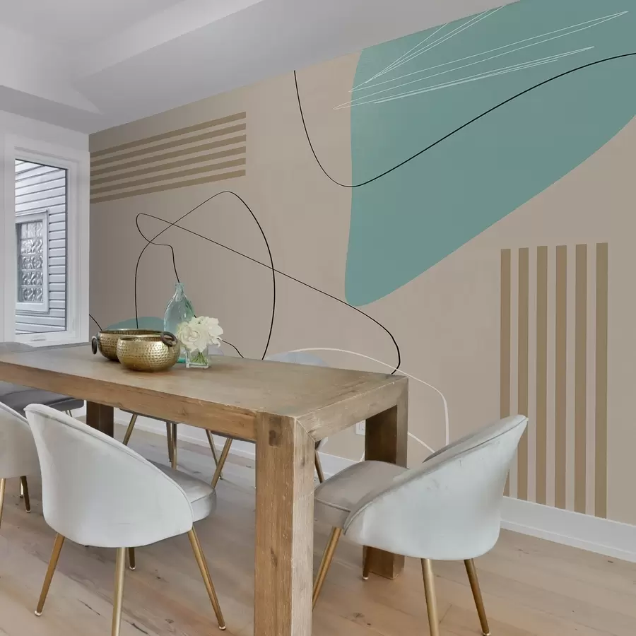 τοιχογραφίες Αφηρημένα σχήματα σε απαλά χρώματα w00724v2