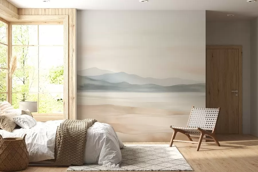 τοιχογραφίες Ζωγραφισμένο τοπίο ακουαρέλας w02117