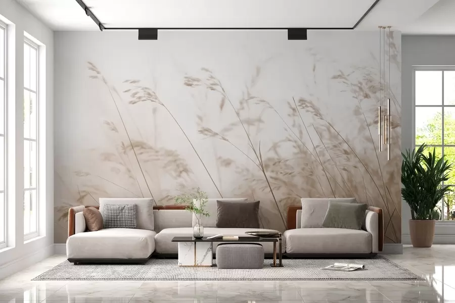 τοιχογραφίες Χόρτα σε μια ομίχλη την αυγή w02250