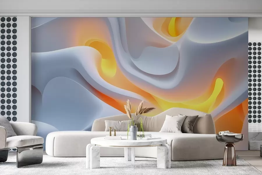 τοιχογραφίες Αφηρημένα αστικά κύματα με προσομοίωση εσωτερικής λάμψης w02249