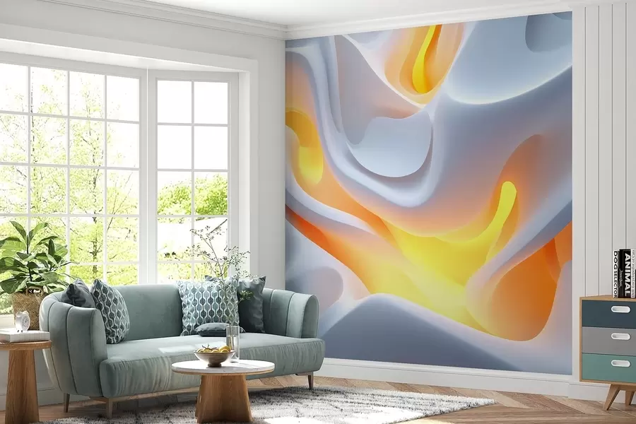 τοιχογραφίες Αφηρημένα αστικά κύματα με προσομοίωση εσωτερικής λάμψης w02249