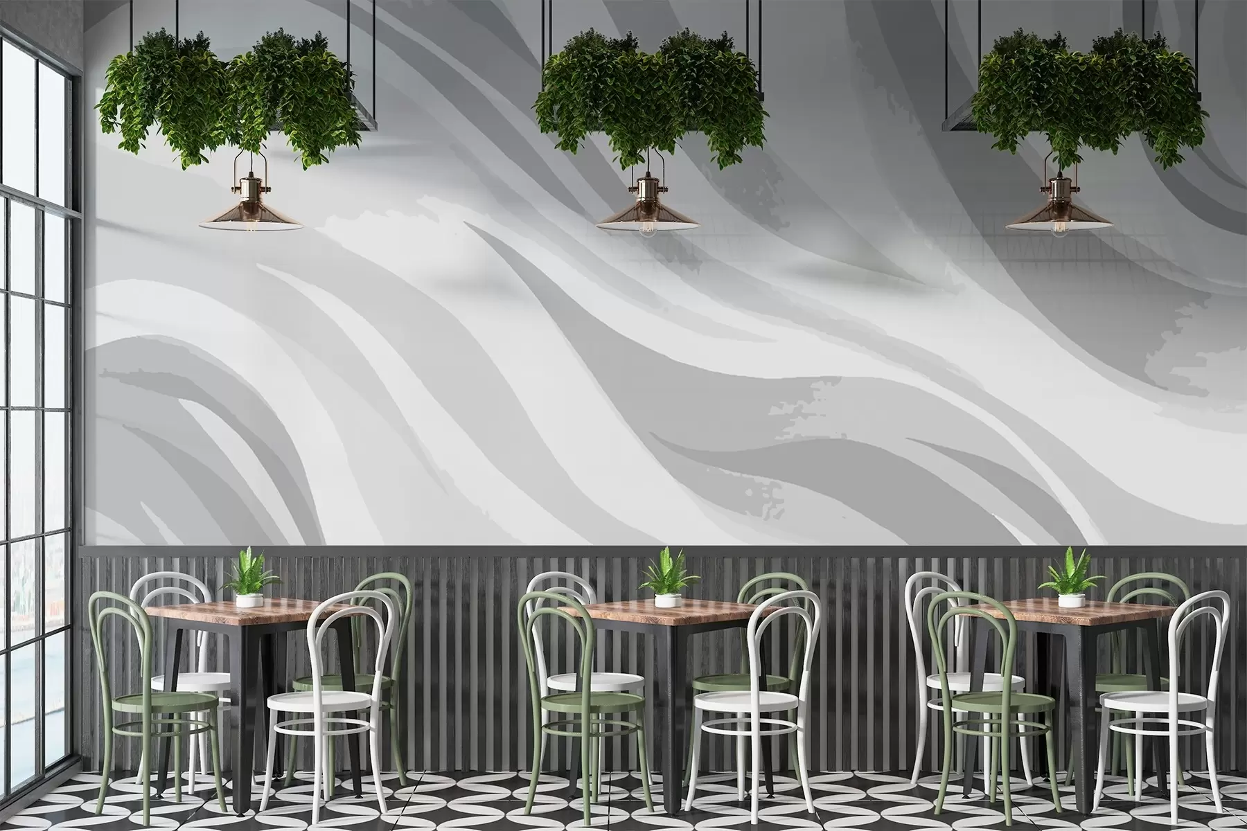 τοιχογραφίες Αφηρημένα κύματα w02420v2