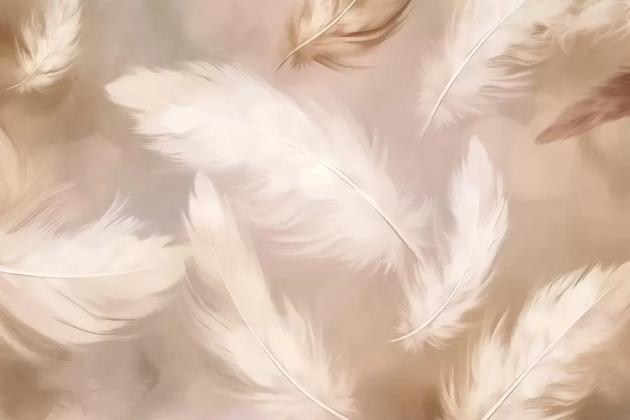 τοιχογραφίες Μεγάλα φτερά σε μπεζ w02601v1