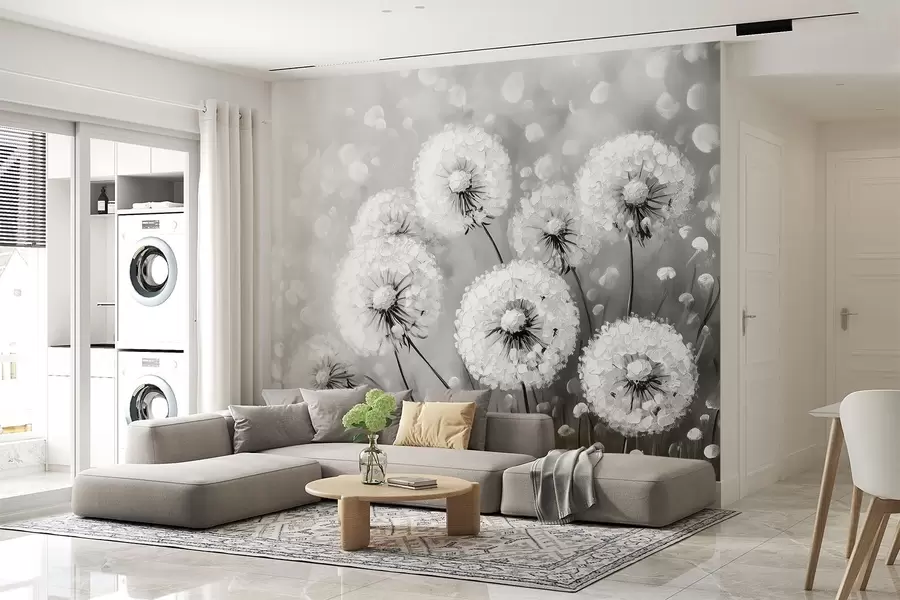 τοιχογραφίες Πικραλίδες αέρα σε μονόχρωμο φόντο w08594v1