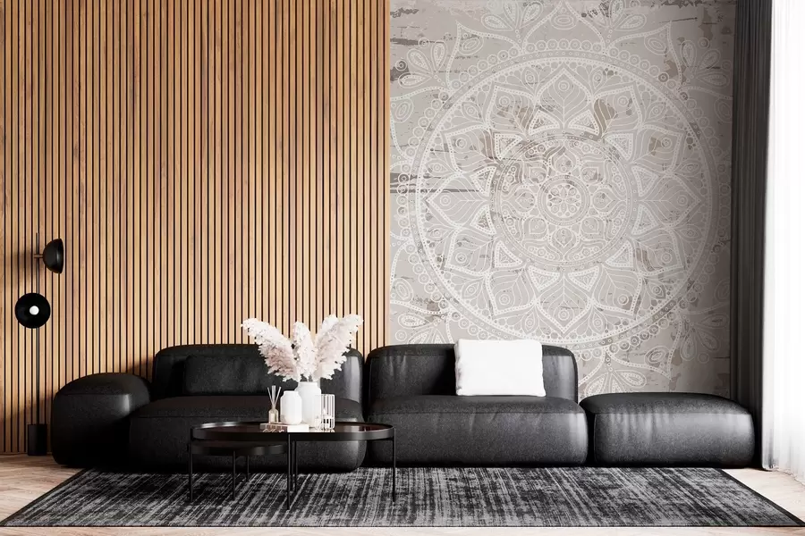 τοιχογραφίες Έθνικ μαντάλα σε ντελικάτες αποχρώσεις w02693