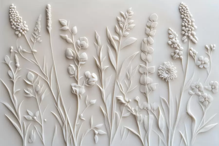 τοιχογραφίες Κομψά αγριολούλουδα σε στυλ στόκο w08631