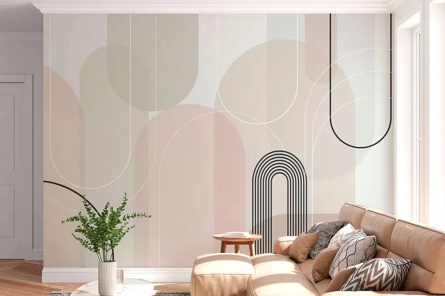 τοιχογραφίες Κομψές μινιμαλιστικές καμάρες w02826