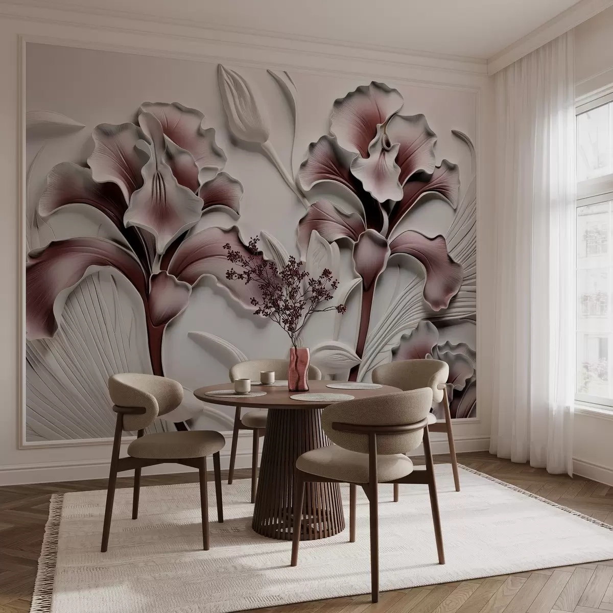 τοιχογραφίες Ογκομετρική γλυπτική ίριδας w02970v1