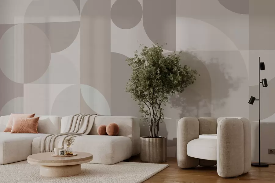 τοιχογραφίες Κομψή τάση γεωμετρίας w03058