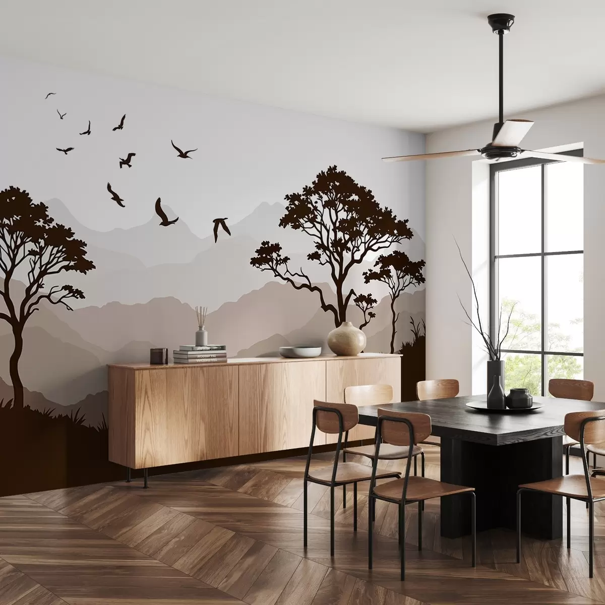 Τοιχογραφίες Σιλουέτα τοπίου w03210v1 αγοράζουν Ηνωμένο Βασίλειο - Uwalls.gr τοιχογραφίες Σιλουέτα τοπίου w03210v1