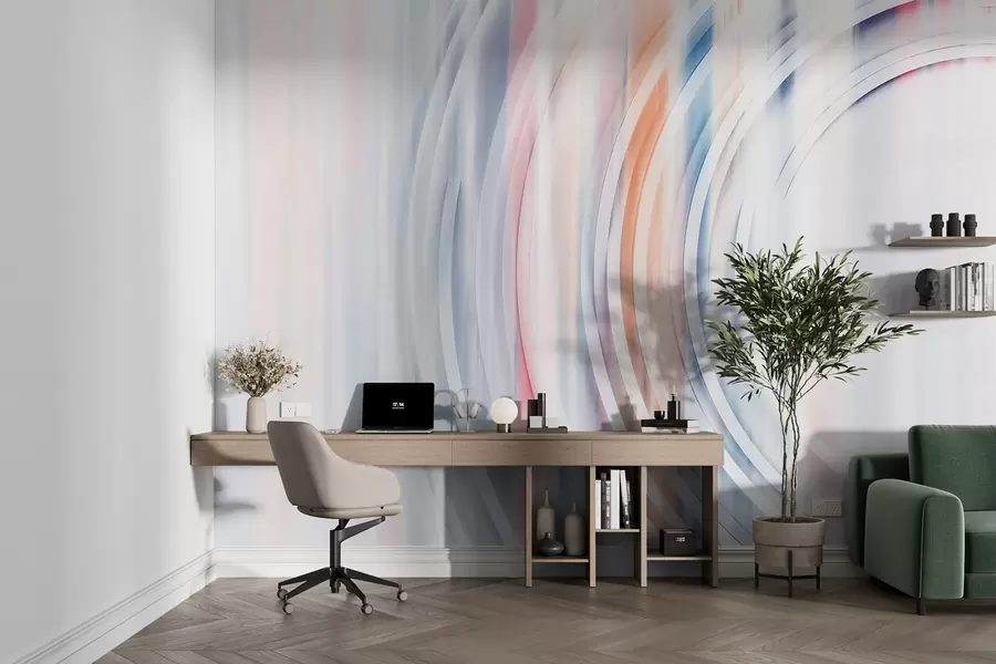 τοιχογραφίες Αφηρημένοι χαοτικοί δακτύλιοι w08929v1