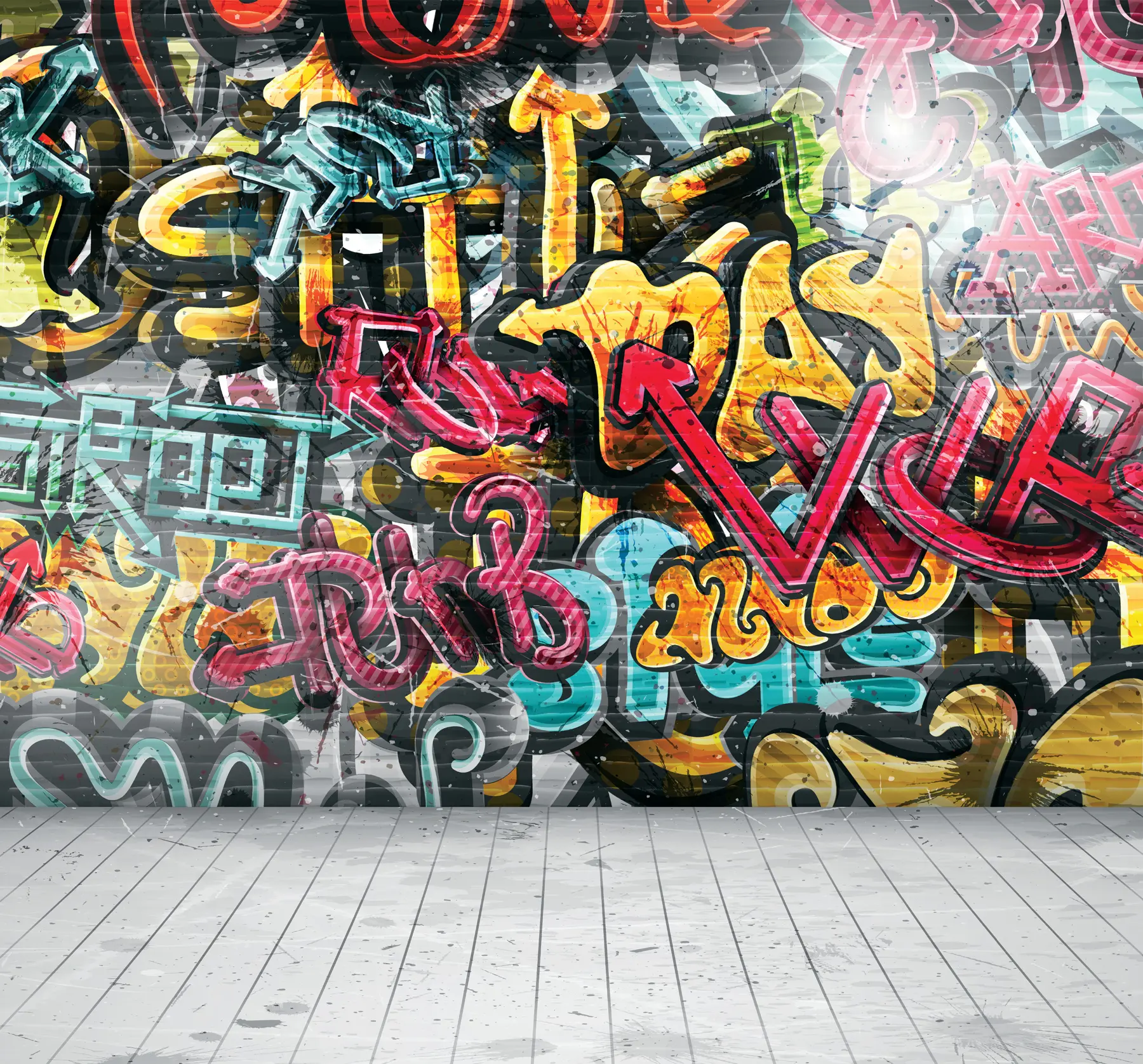 τοιχογραφίες Τέχνη χρώμα, χρώμα e graffiti u56045