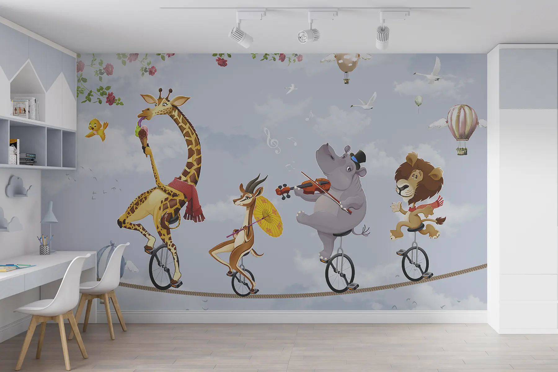 τοιχογραφίες Ζώα - ακροβάτες τσίρκου u26075