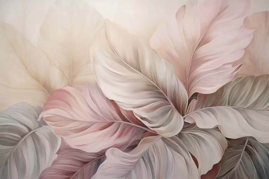 τοιχογραφίες Τροπικό φύλλωμα με λαμπερά χρώματα w03597