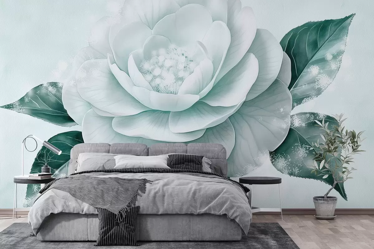 Τοιχογραφίες Όμορφο λουλούδι παιώνιας σε μπλε χρώματα w03757v1 αγοράζουν Ηνωμένο Βασίλειο - Uwalls.gr τοιχογραφίες Όμορφο λουλούδι παιώνιας σε μπλε χρώματα w03757v1