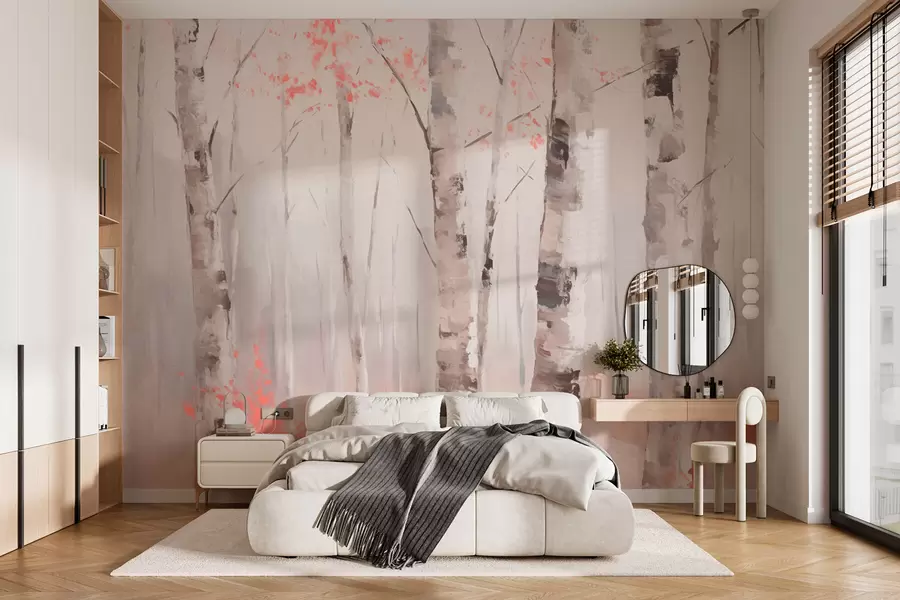 τοιχογραφίες Δάσος Birch w03746