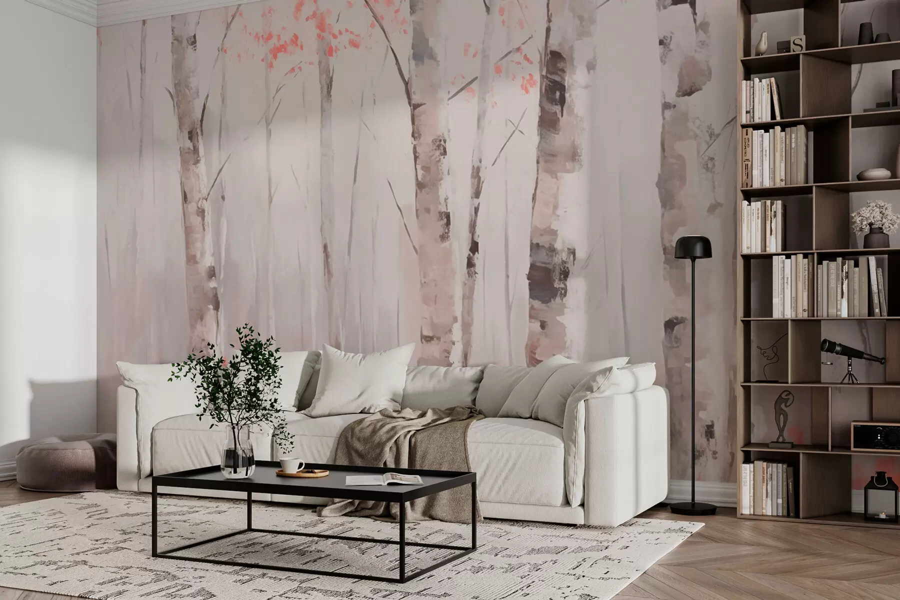 τοιχογραφίες Δάσος Birch w03746