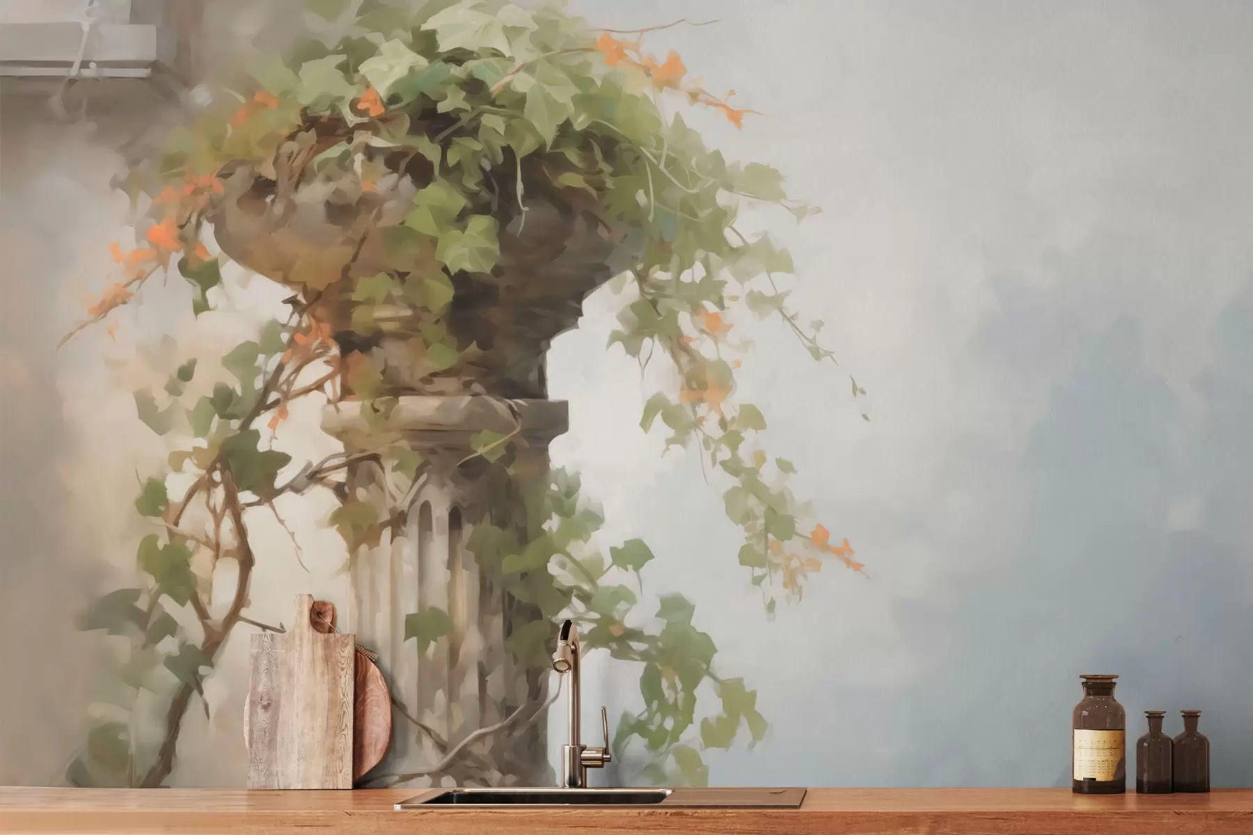 τοιχογραφίες Φυτό αναρρίχησης σε κολώνα w03847