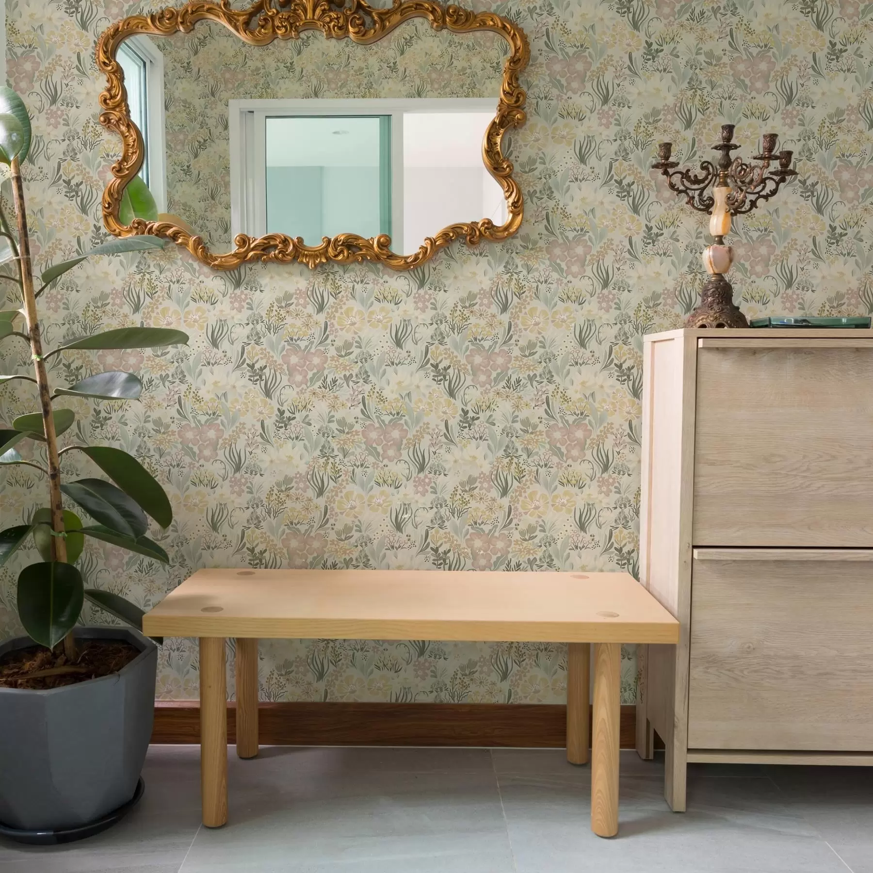 τοιχογραφίες Floral print σε παστέλ παλέτα a00154v1