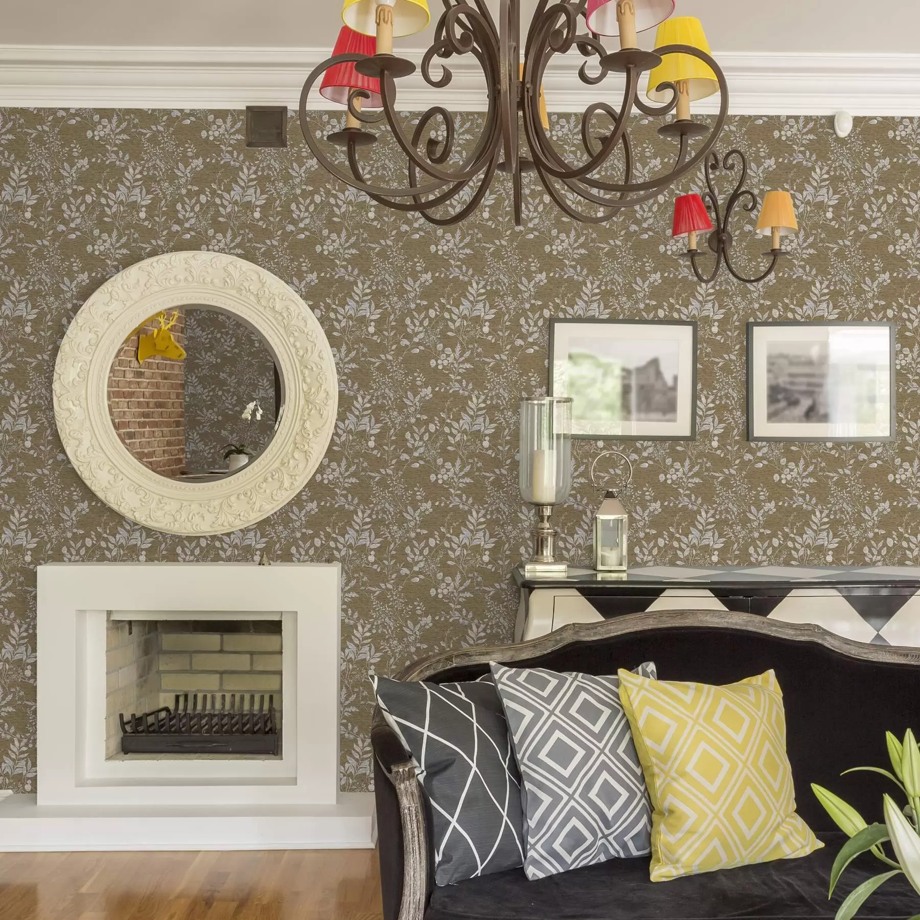 τοιχογραφίες Φυτά και λευκά κλαδιά a00166v1