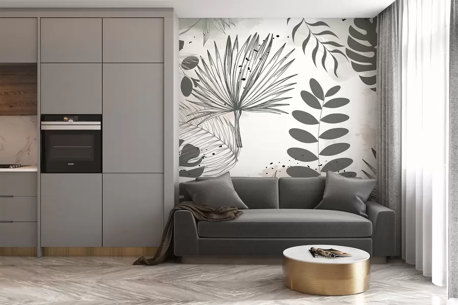 τοιχογραφίες Τροπικά φύλλα w03886