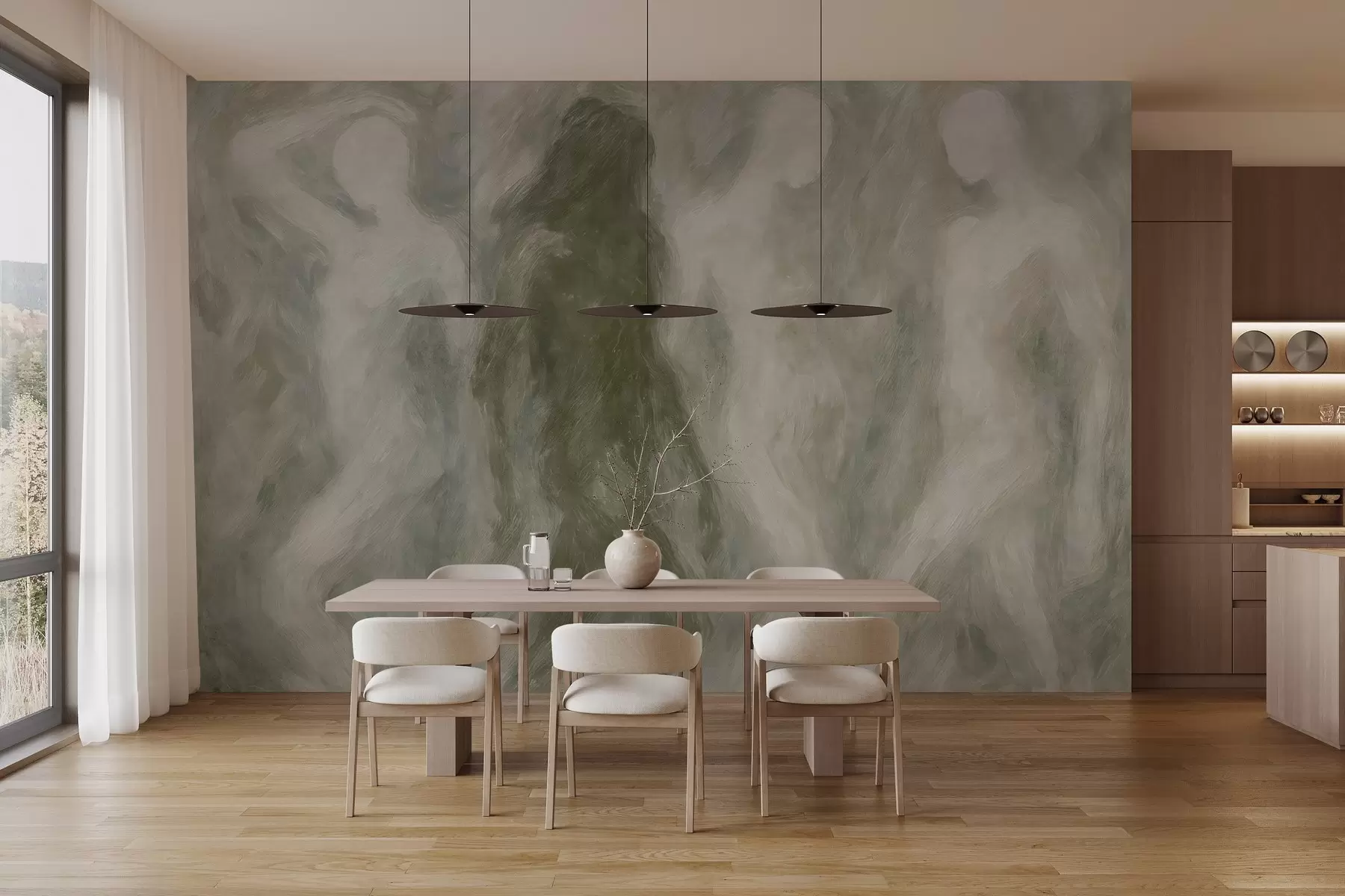 τοιχογραφίες Αφηρημένες σιλουέτες w03982v2